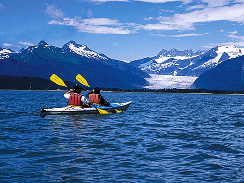 alaska travel adventures glacier view sea kayaking